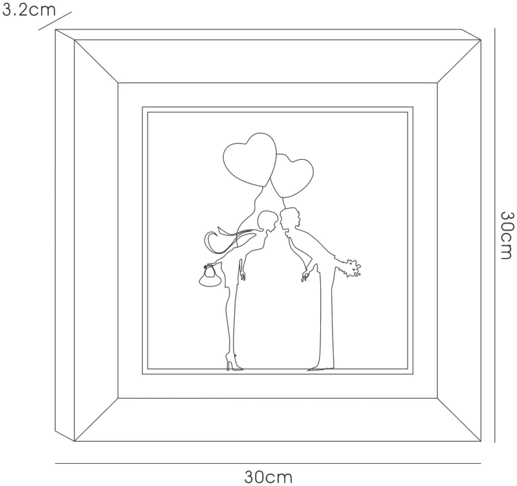 IL70525  Emotion Couple Kissing Crystal Art